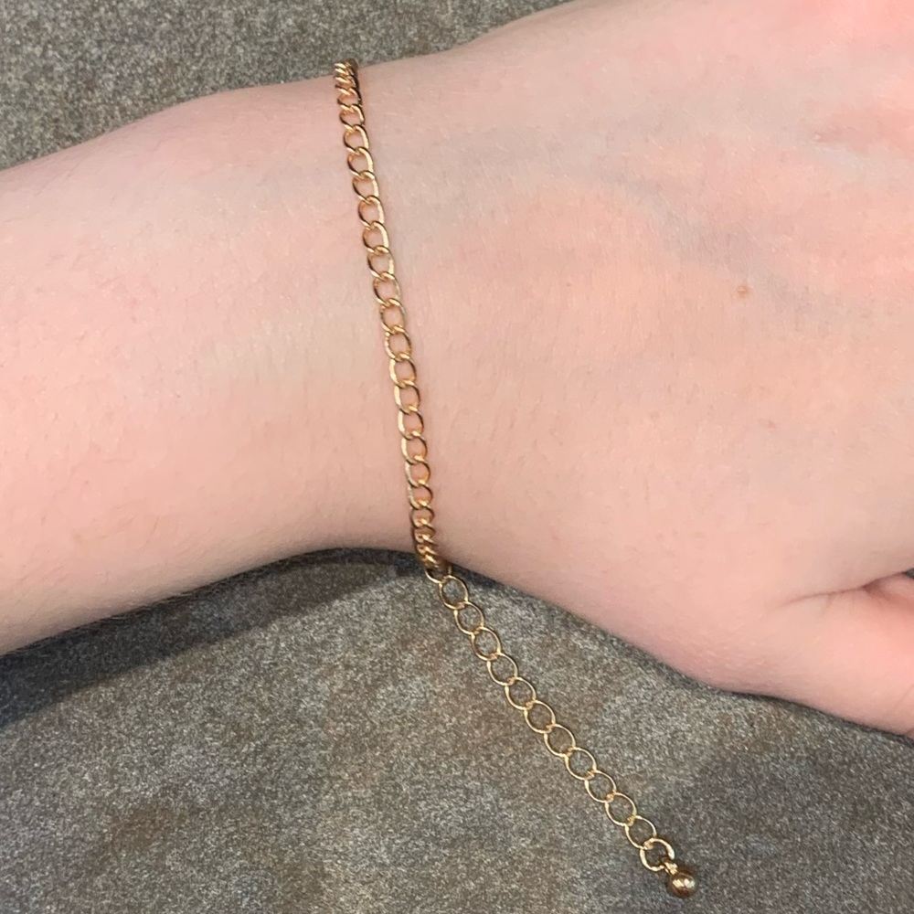 Adjustable 7"-9" Golden Small Chain Link Bracelet
